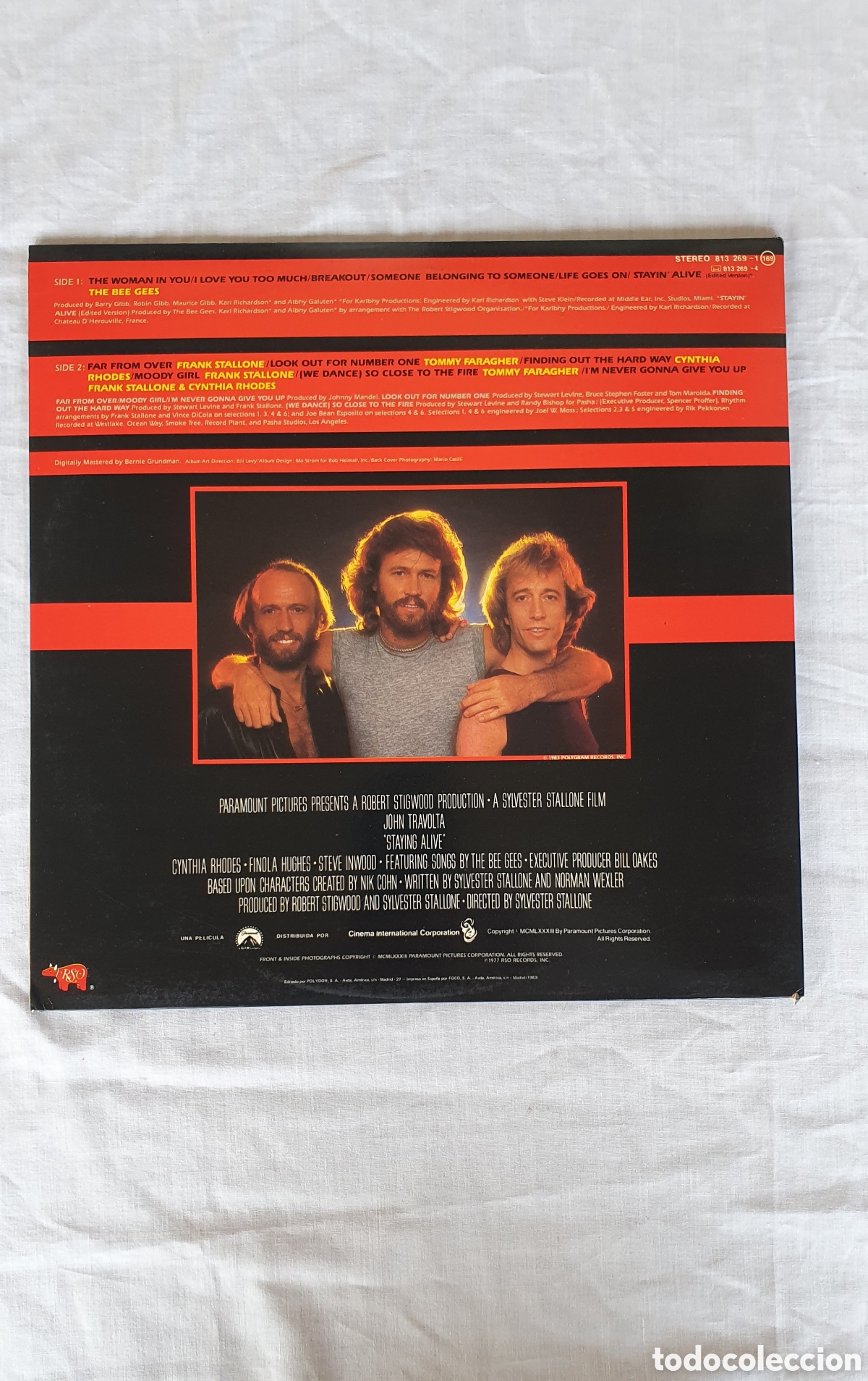 Discos de vinilo: &iexcl;JOYA DE LOS 80! Vinilo BSO Staying Alive (1983) - Foto 2