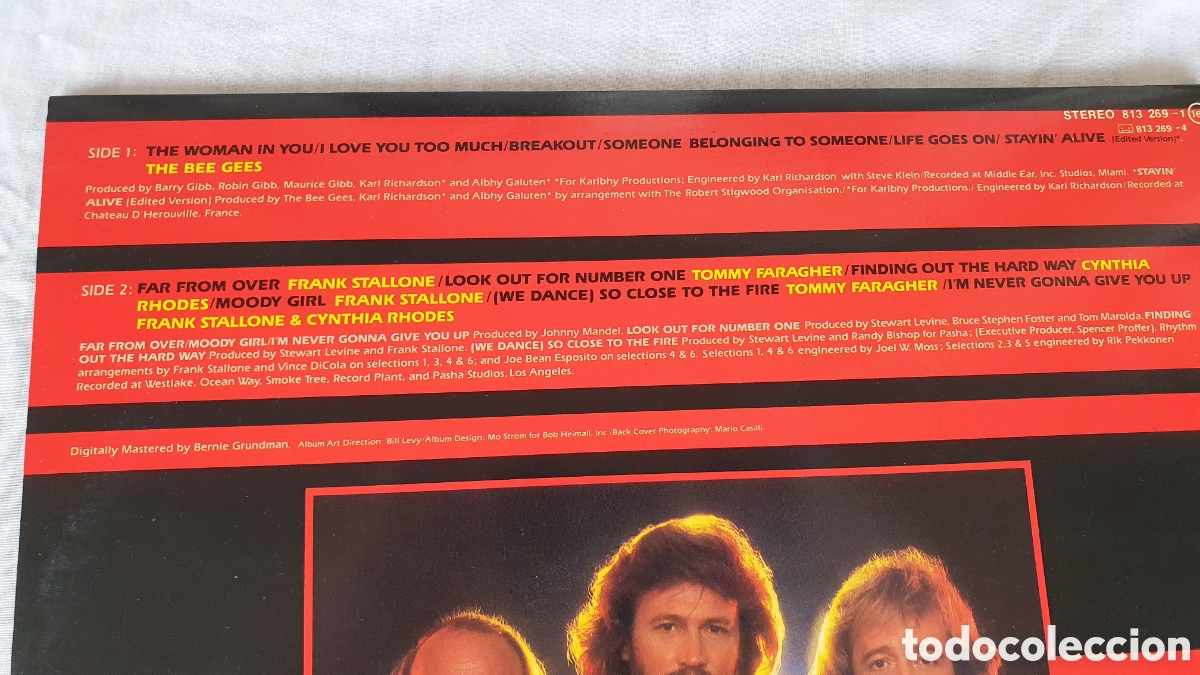 Discos de vinilo: &iexcl;JOYA DE LOS 80! Vinilo BSO Staying Alive (1983) - Foto 4