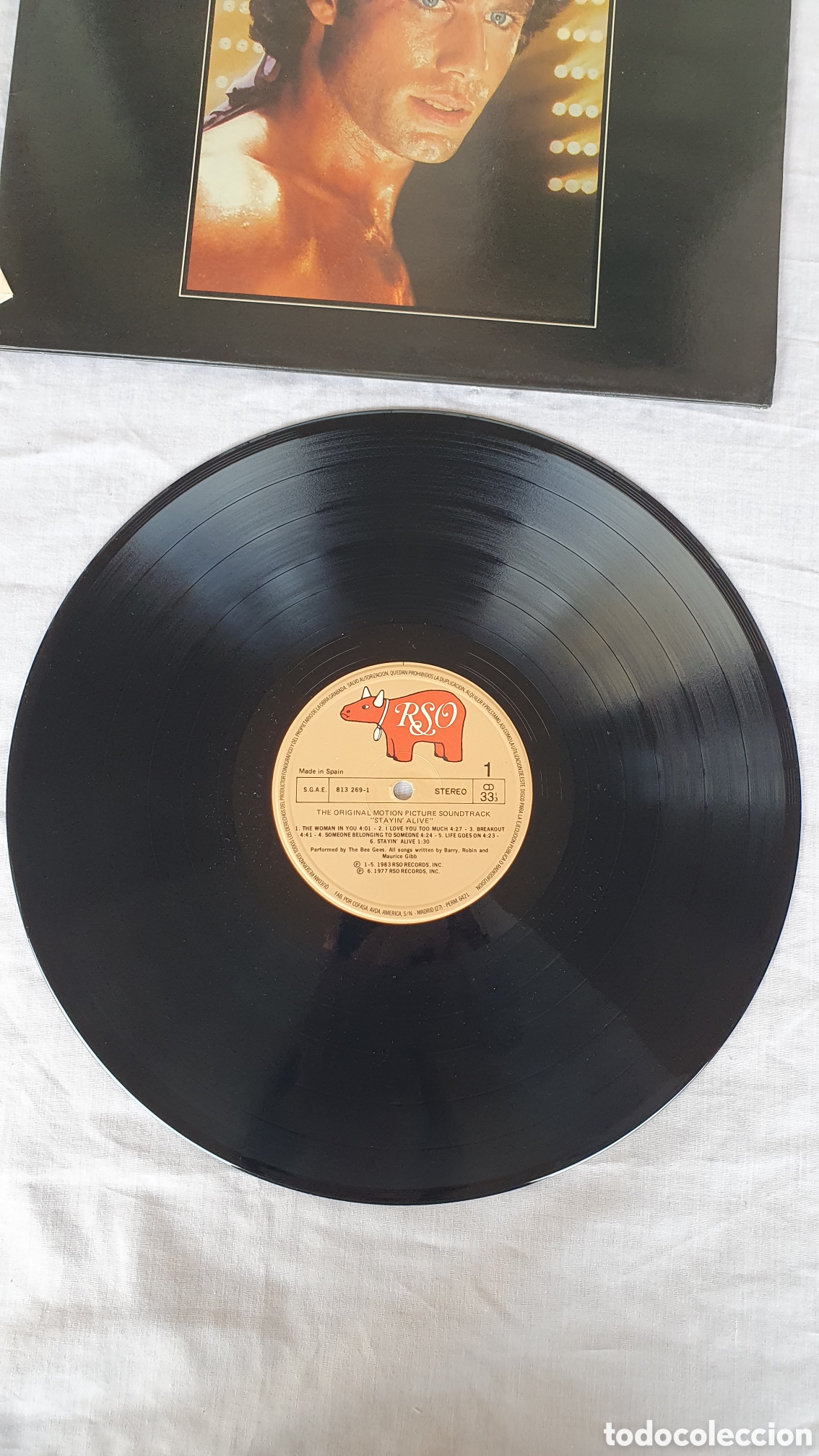Discos de vinilo: &iexcl;JOYA DE LOS 80! Vinilo BSO Staying Alive (1983) - Foto 6