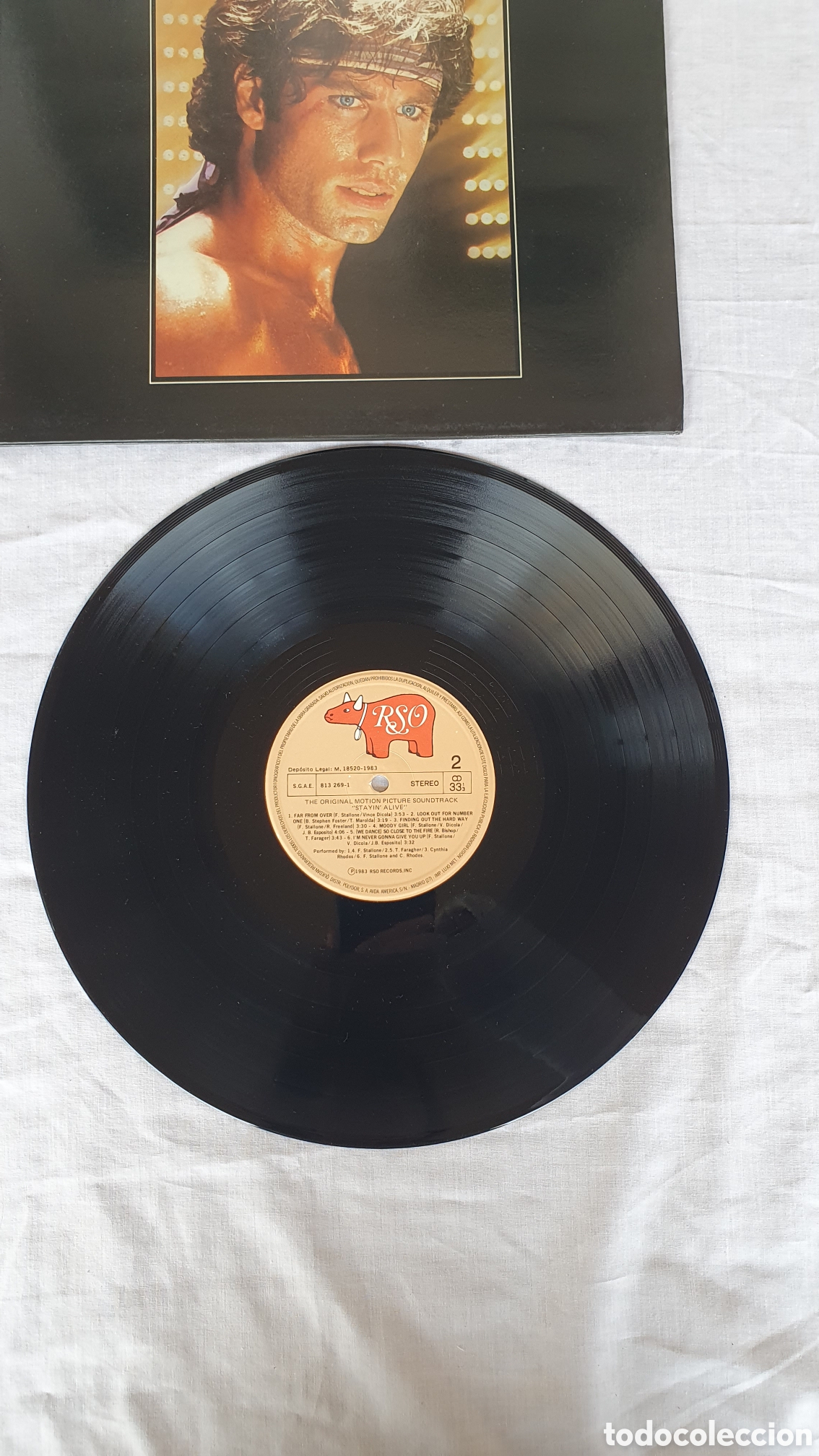 Discos de vinilo: &iexcl;JOYA DE LOS 80! Vinilo BSO Staying Alive (1983) - Foto 7