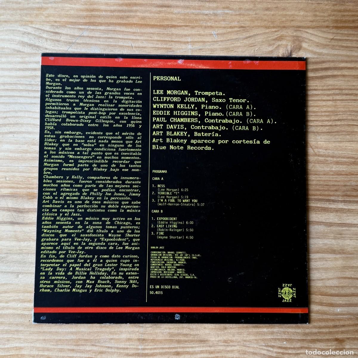 Discos de vinilo: Lee Morgan &lrm;&ndash; Fire. Spain 1983 - Foto 2