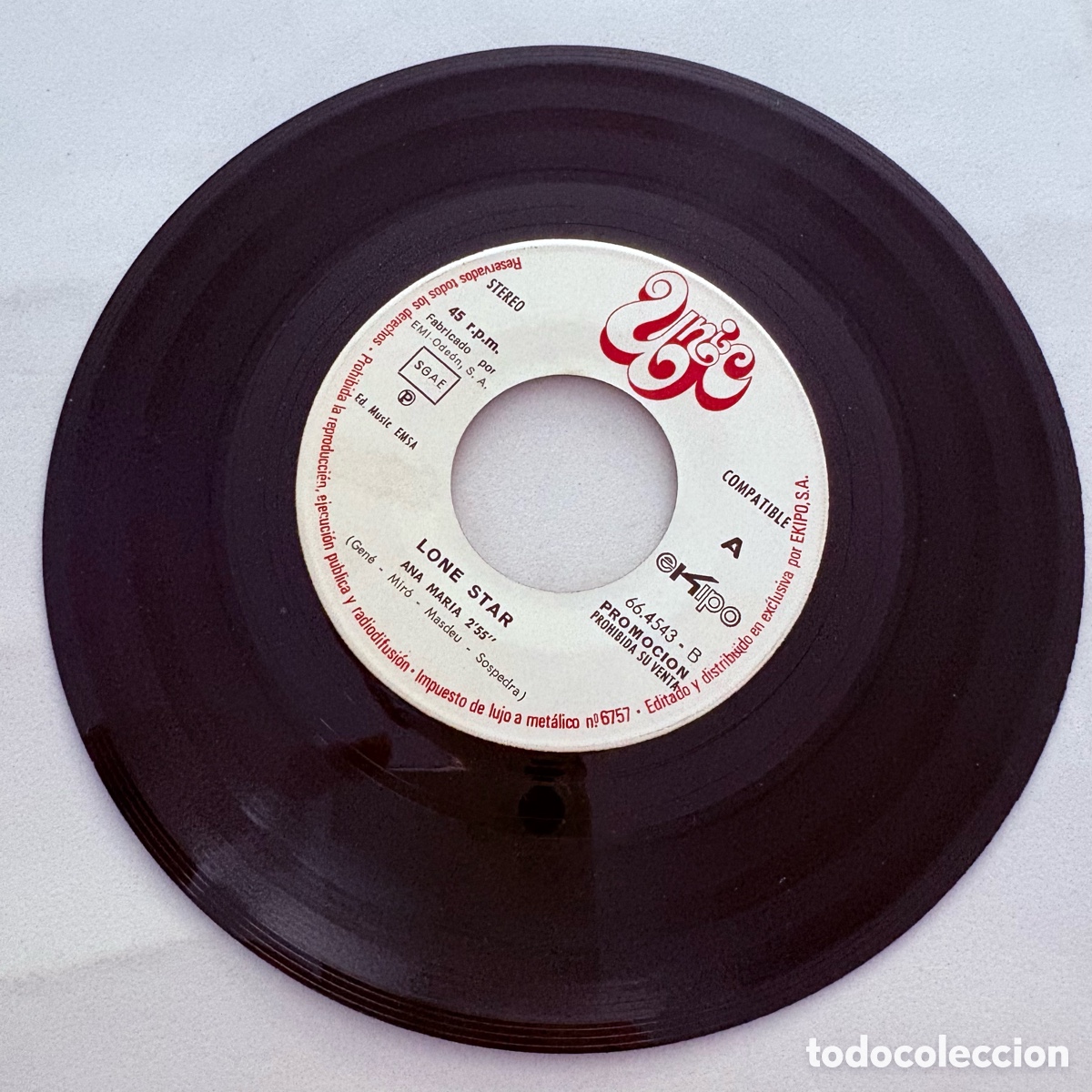 Discos de vinilo: single 7 Lone Star Ana Maria de 1972 - Foto 4