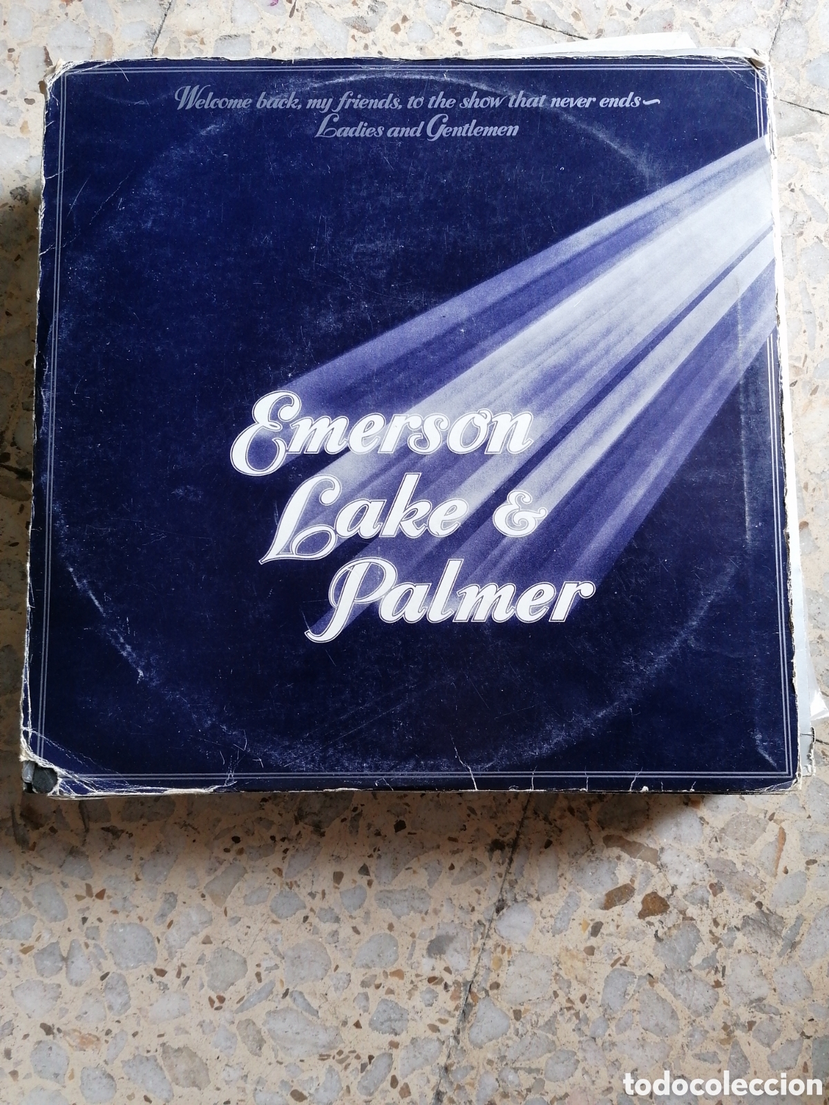 Discos de vinilo: 3 LP EMERSON LAKE PALMER WELCOME BACK MY FRIENDS TO THE SHOW THAT NEVER ENDS 1974 ESPA&Ntilde;A