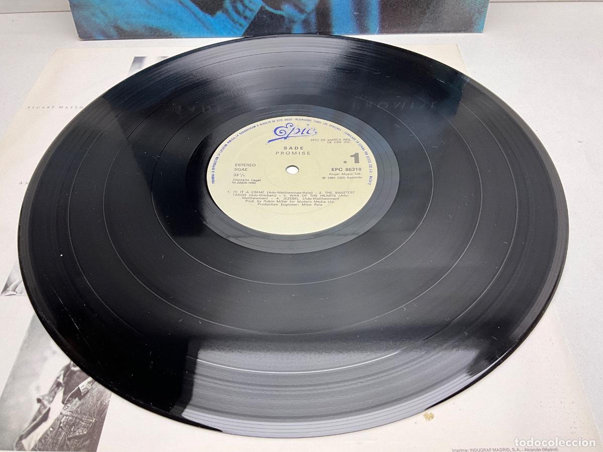 Discos de vinilo: LP - DISCO - VINILO - SADE - PROMISE - EPIC 1985 - Foto 3