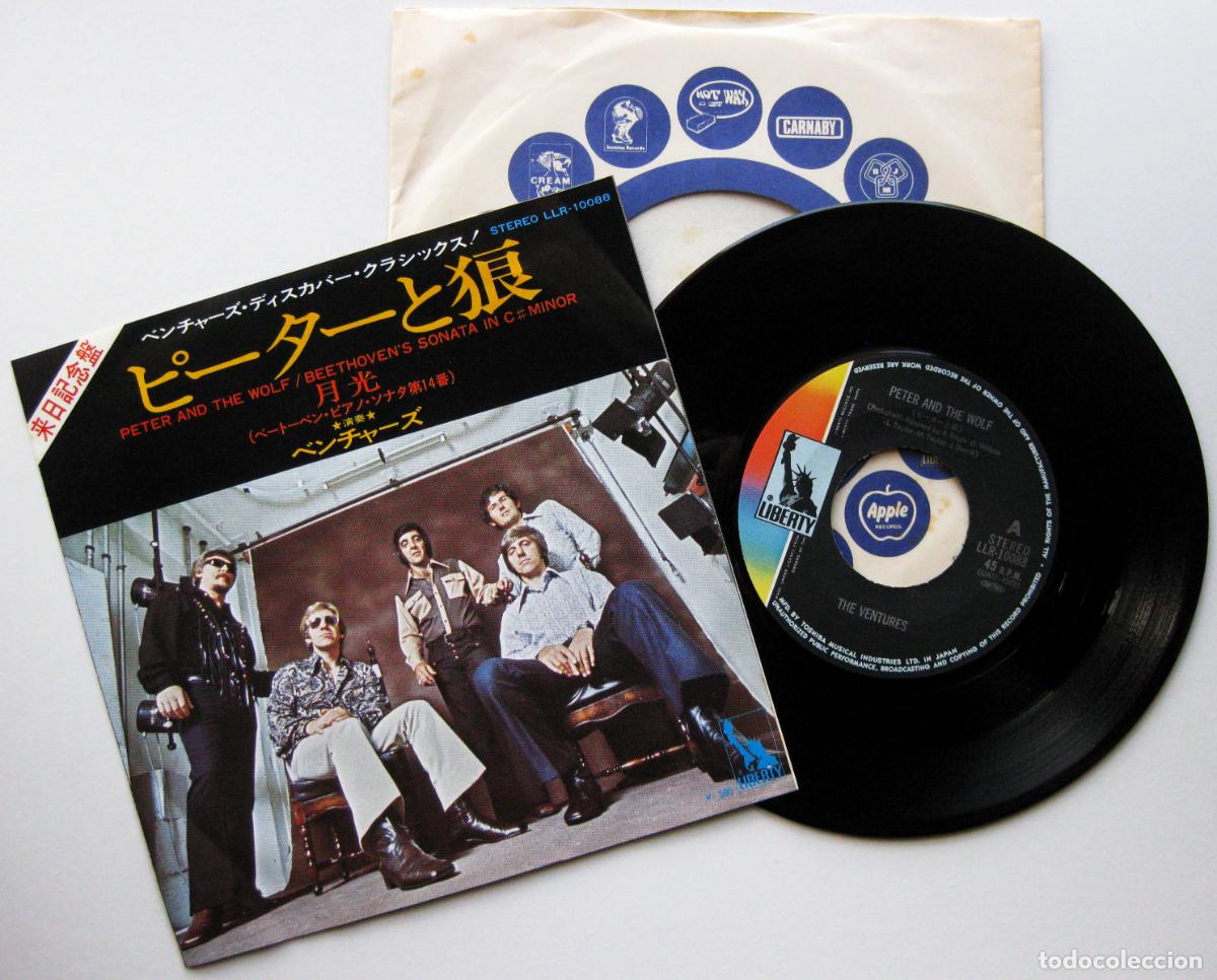 Discos de vinilo: The Ventures - Peter And The Wolf - Single Liberty 1972 Japan Japon (Edicion Japonesa) BPY
