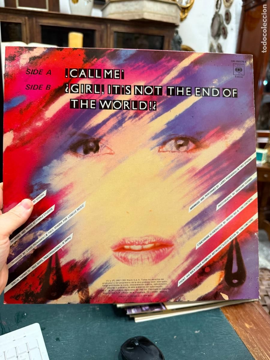 Discos de vinilo: MAXI SINGLE SPAGNA - CALL ME - Foto 2