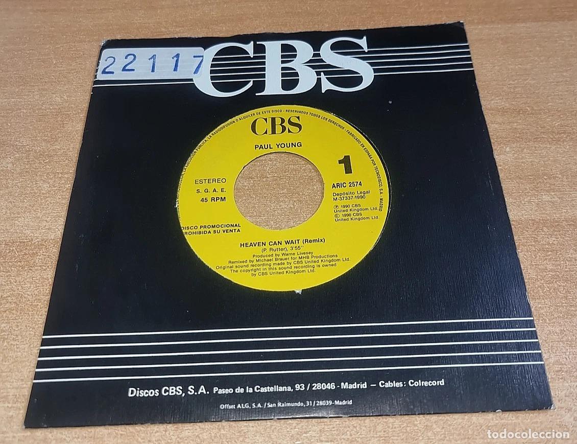 Discos de vinilo: PAUL YOUNG Heaven can wait REMIX 7&rdquo; SINGLE DE VINILO PROMO DEL A&Ntilde;O 1990 CONTIENE 1 TEMA