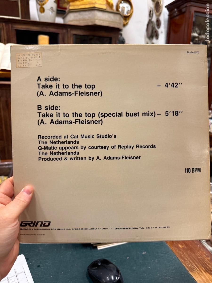 Discos de vinilo: MAXI SINGLE Q MATIC - TAKE IT TO THE TOP - Foto 2