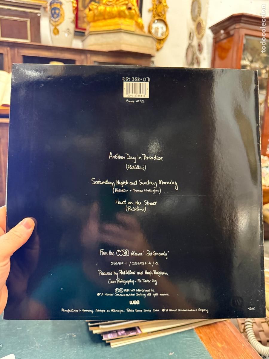 Discos de vinilo: LP PHIL COLLINS - ANOTHER DAY IN PARADISE - Foto 2