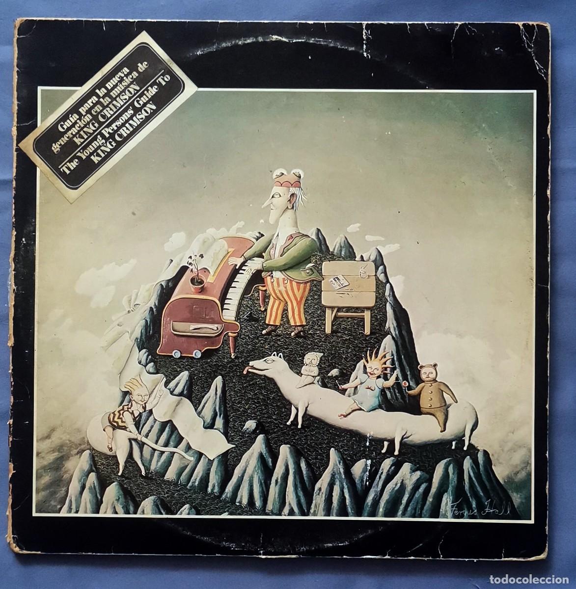 Discos de vinilo: King Crimson &ndash; The Young Persons' Guide To King Crimson 2xLP Espa&ntilde;a 1975 no libreto