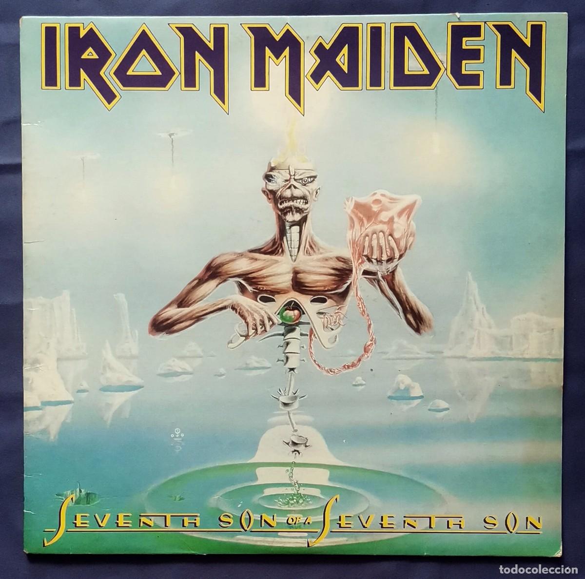 Discos de vinilo: Iron Maiden &ndash; Seventh Son Of A Seventh Son LP 1988 edicion Canad&aacute; incl. encarte