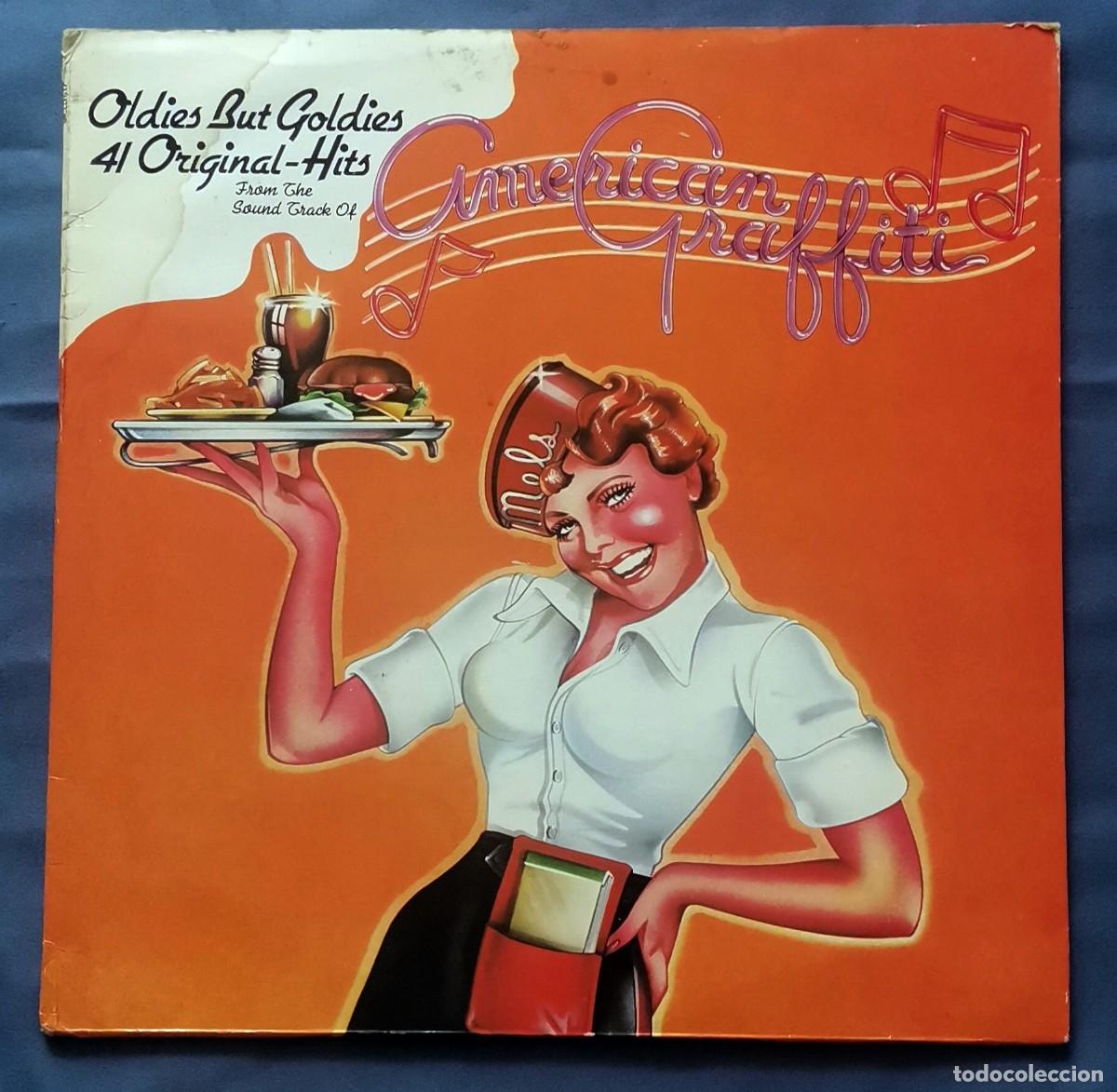 Discos de vinilo: 41 Original Hits From The Sound Track Of American Graffiti 2xLP incl. encartes