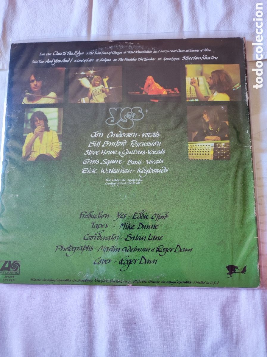 Discos de vinilo: YES - CLOSE TO THE EDGE - Foto 2