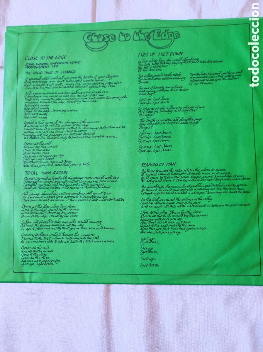 Discos de vinilo: YES - CLOSE TO THE EDGE - Foto 4