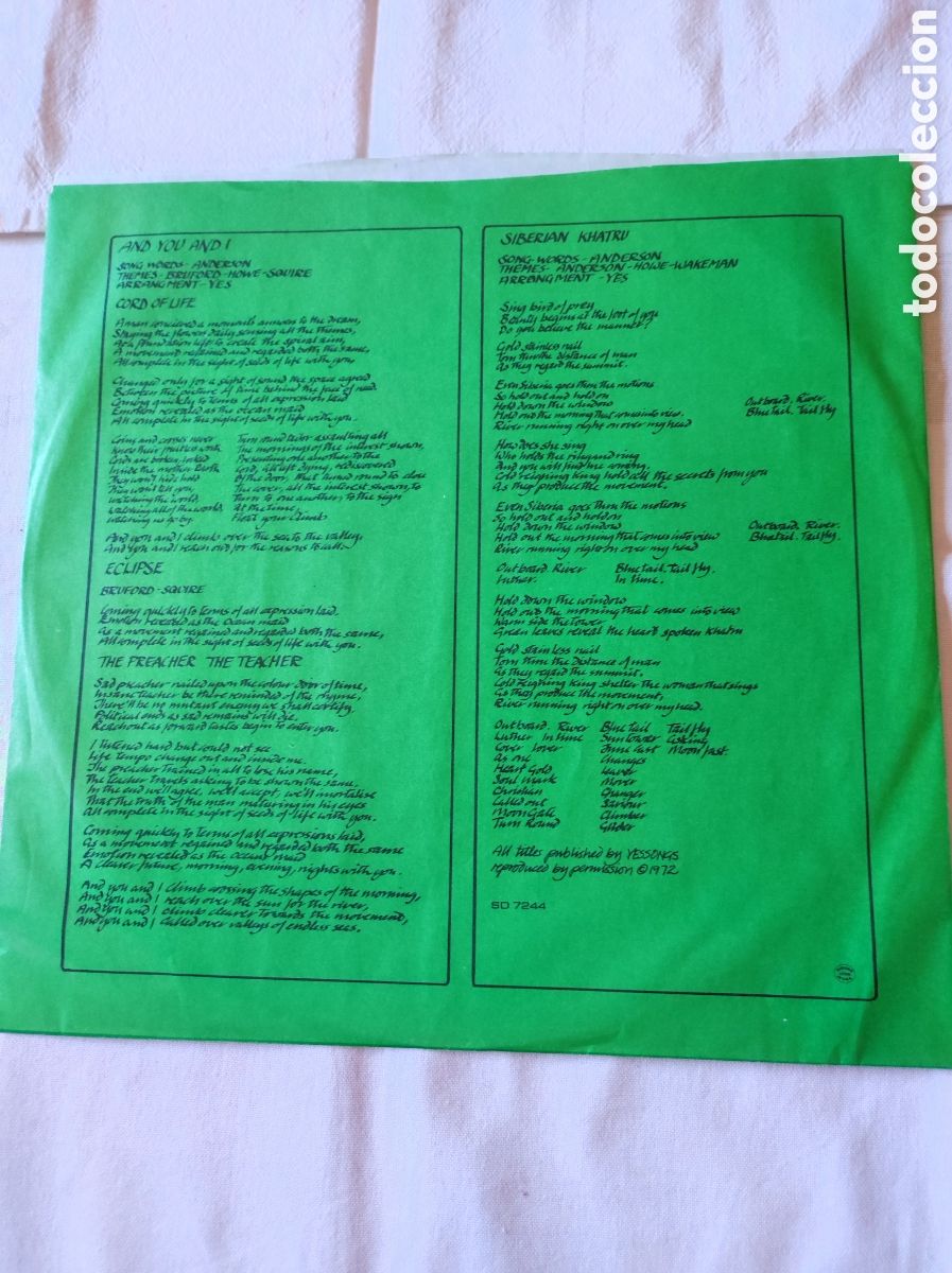 Discos de vinilo: YES - CLOSE TO THE EDGE - Foto 5