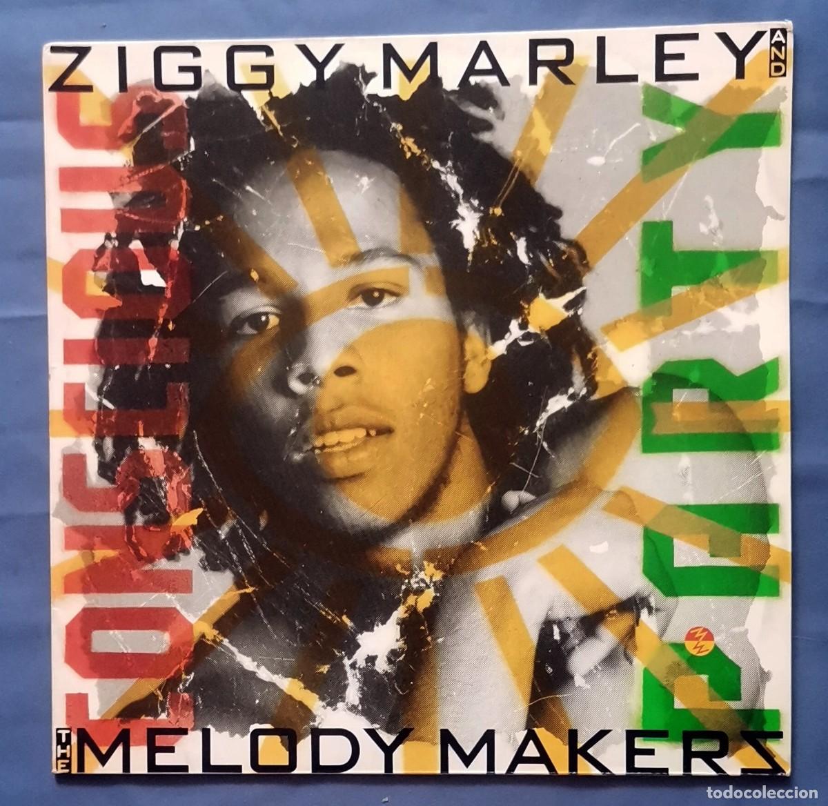 Discos de vinilo: Ziggy Marley And The Melody Makers &ndash; Conscious Party LP UK 1988 incl. encarte