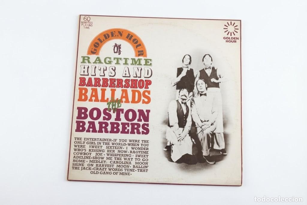 Discos de vinilo: THE BOSTON BARBERS - GOLDEN HOUR OF RAGTIME HITS AND BARBERSHOP BALLADS - LP UK 1974