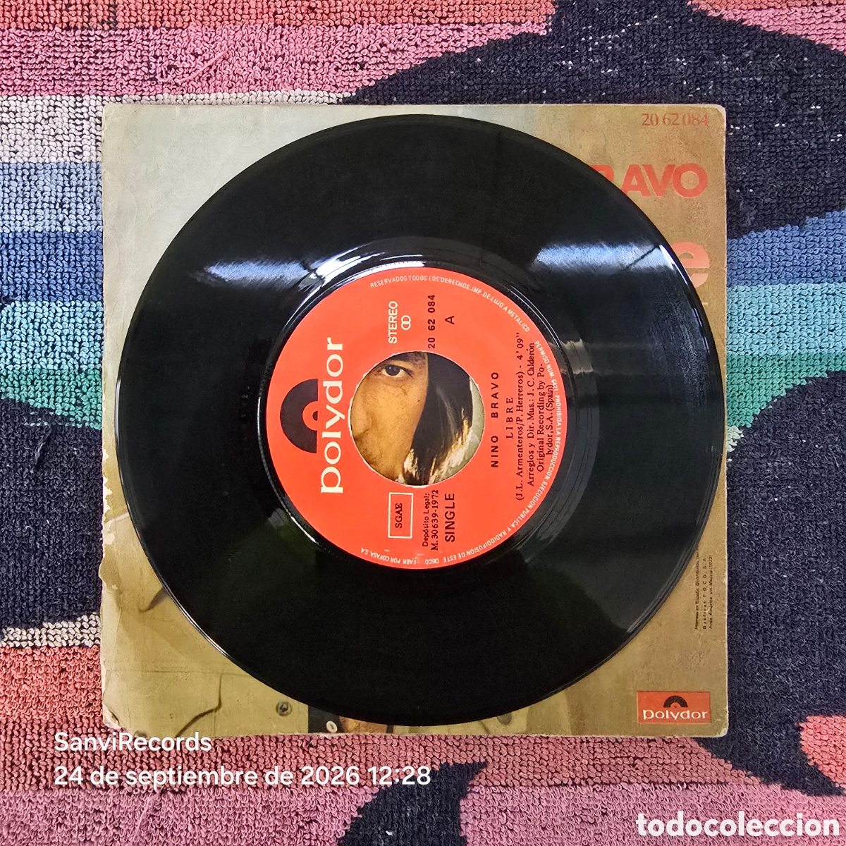 Discos de vinilo: [SINGLE] NINO BRAVO: LIBRE - VETE (POLYDOR) (1972) - Foto 3