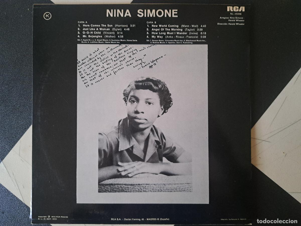 Discos de vinilo: lp Nina Simone 1972 como nuevo!++ - Foto 2