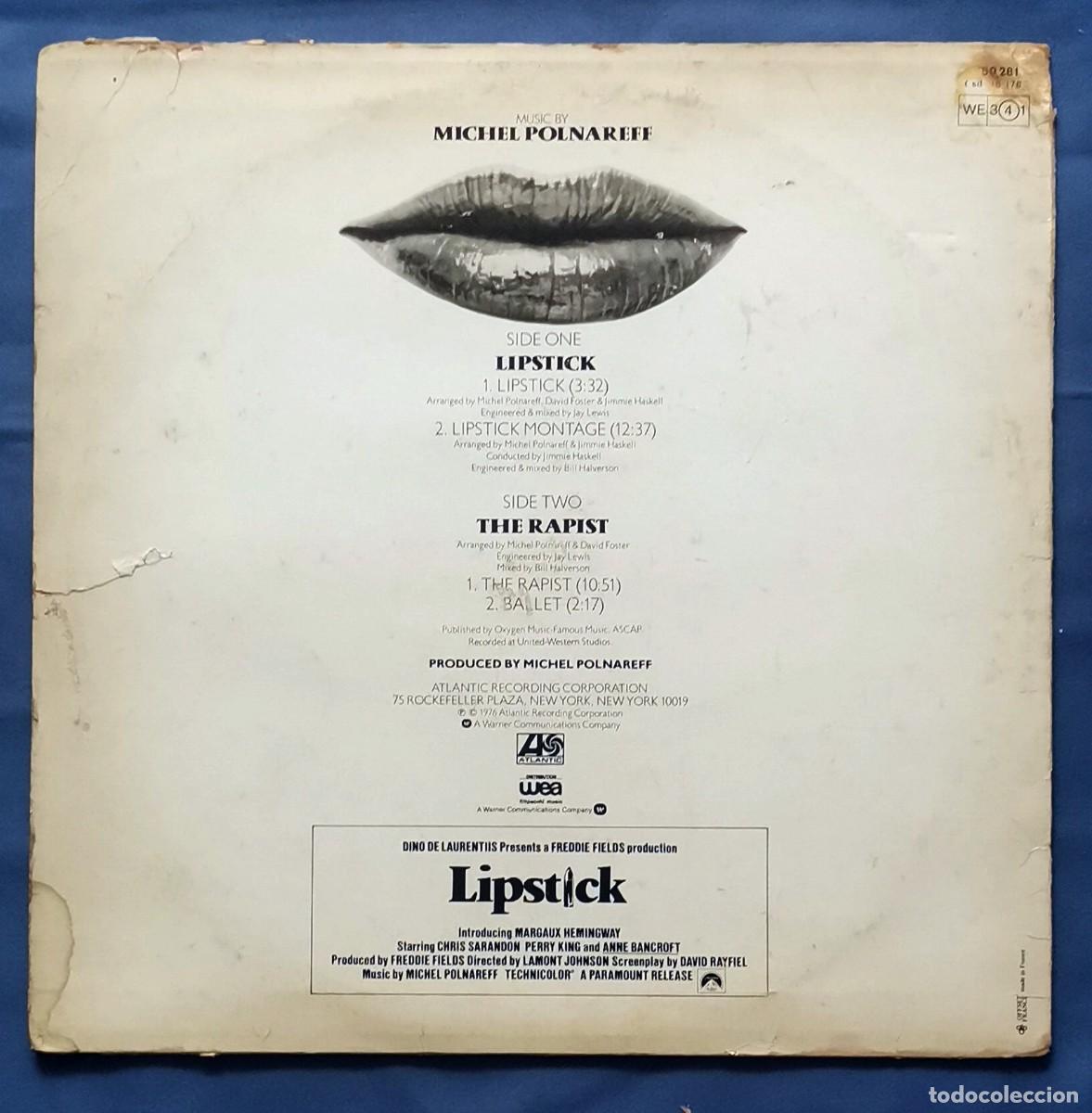 Discos de vinilo: Michel Polnareff &ndash; Lipstick LP UK 1976 - Foto 2