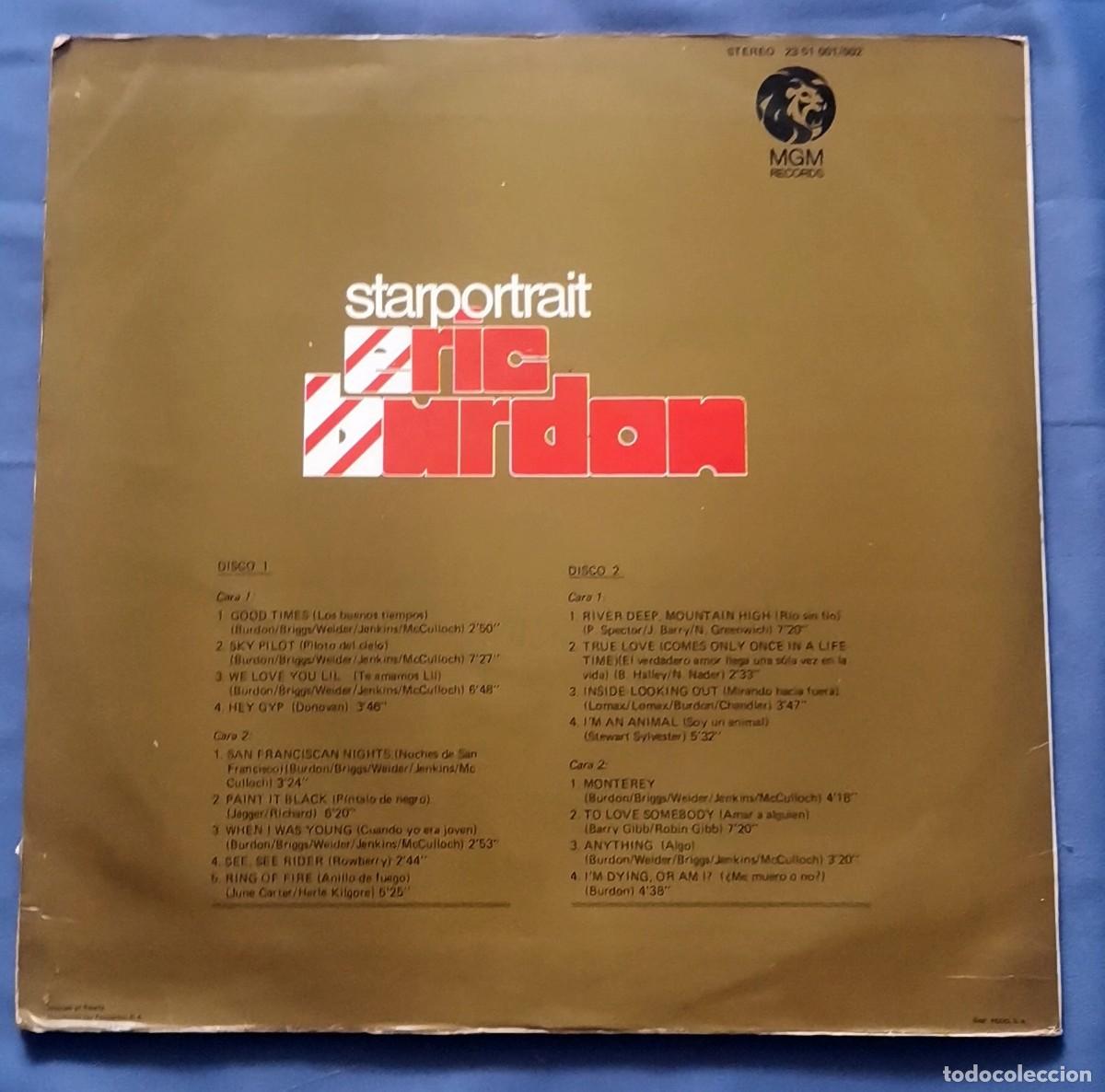 Discos de vinilo: Eric Burdon &ndash; Starportrait 2xLP gatefold Espa&ntilde;a 1971 - Foto 3
