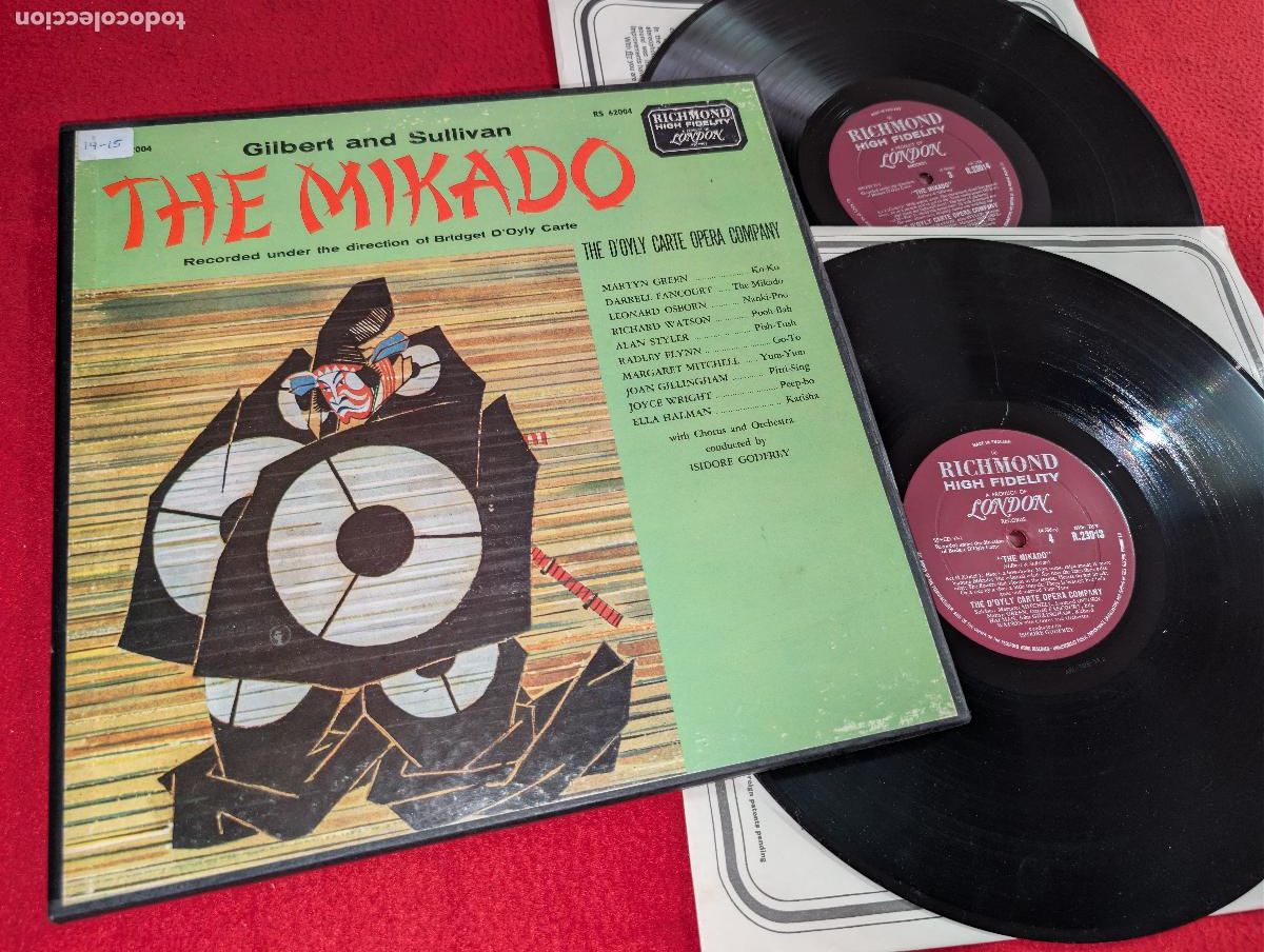 Discos de vinilo: GILBERT & SULLIVAN Mikado opera THE D'OYLY CARTE OPERA COMPANY 2LP 1963 London USA US
