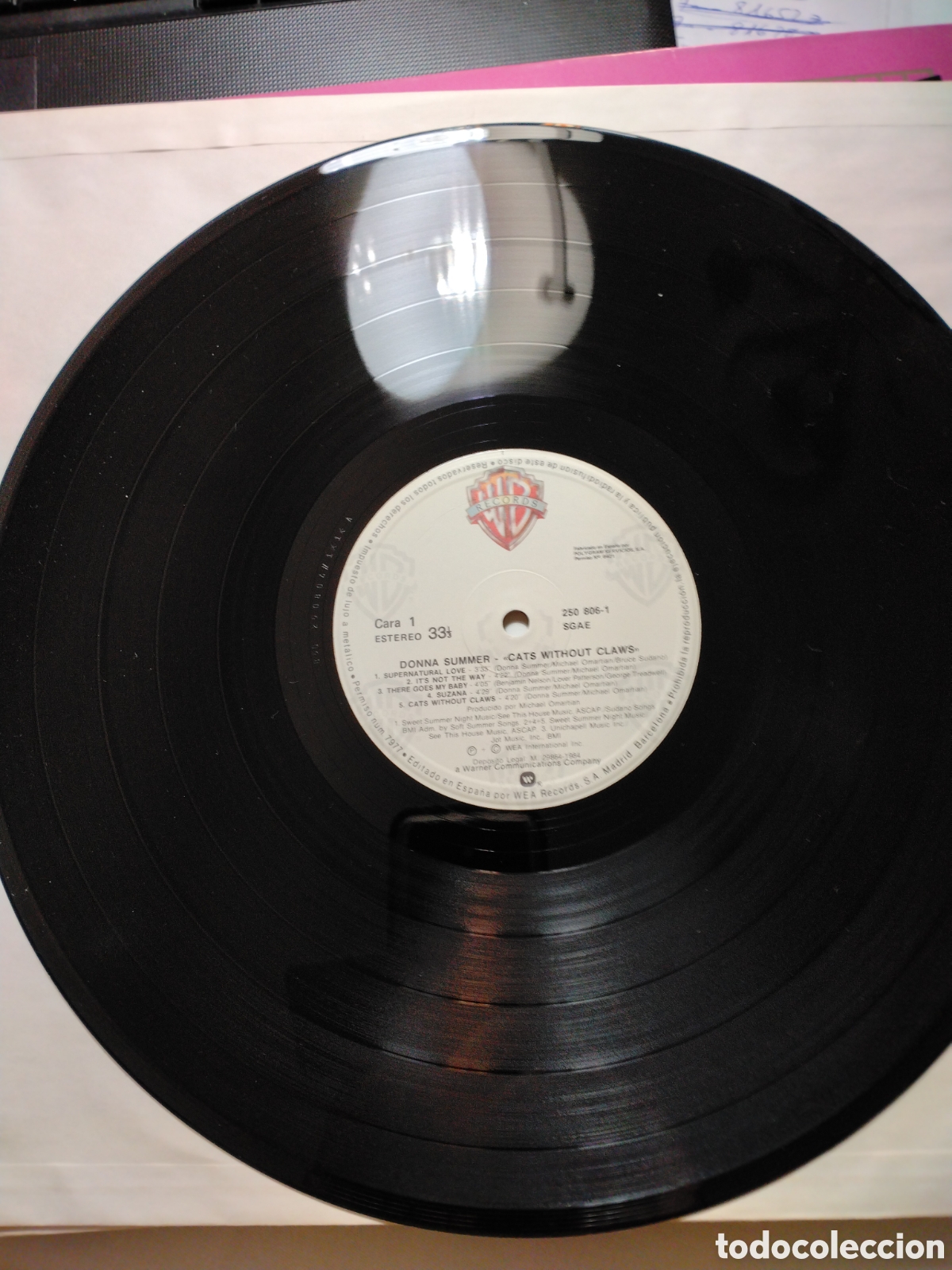 Discos de vinilo: DONNA SUMMER - CATS WITHOUT CLAWS - LP - WEA RECORDS 1984. - Foto 3