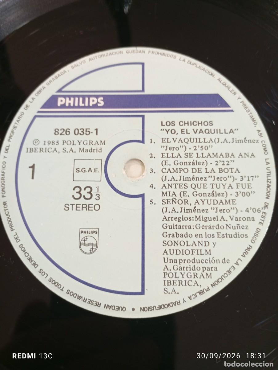 Discos de vinilo: Lp - Los Chichos &lrm;&ndash; Yo, &rdquo;El Vaquilla&rdquo; - Con encarte - Foto 4