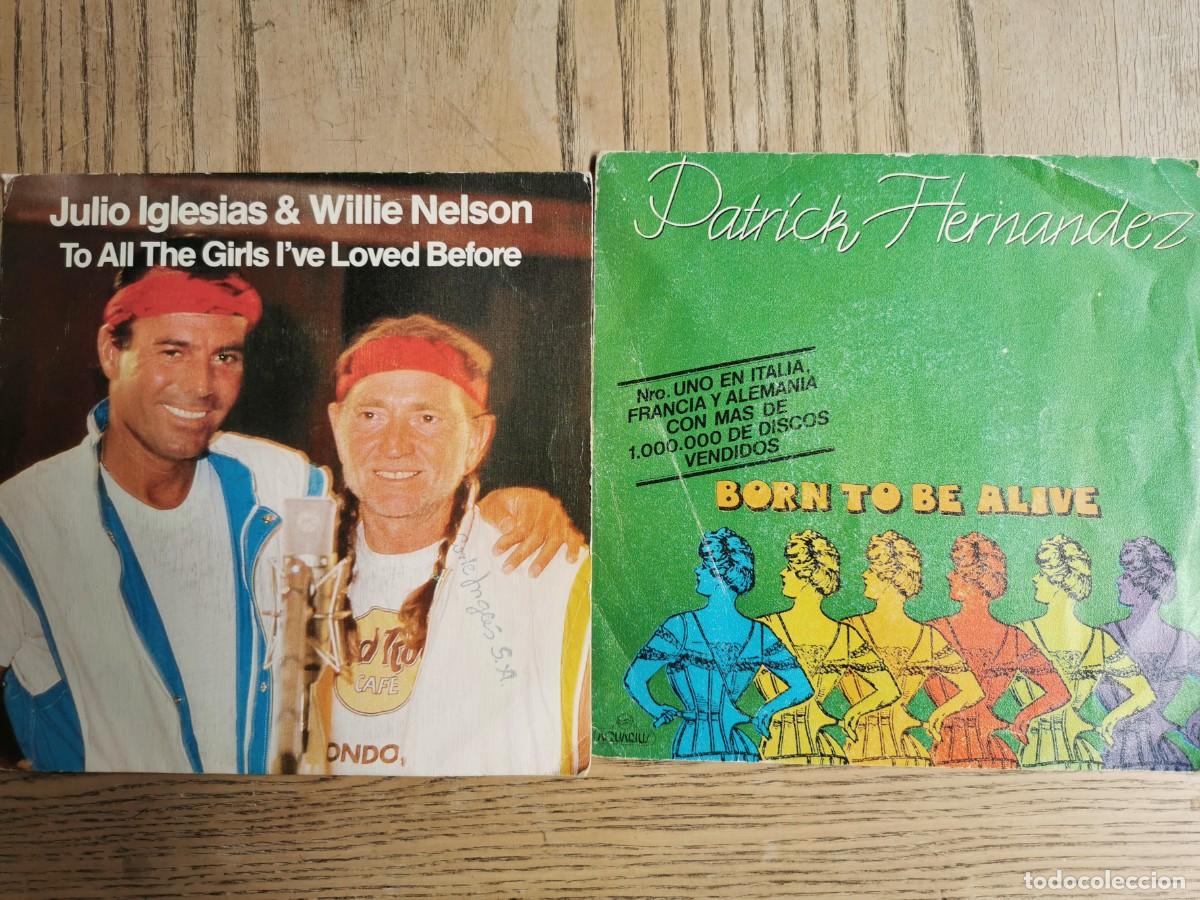 Discos de vinilo: Dos discos raros. J. Iglesias Willie/Nelson y Patrich Fern&aacute;ndez (raro)