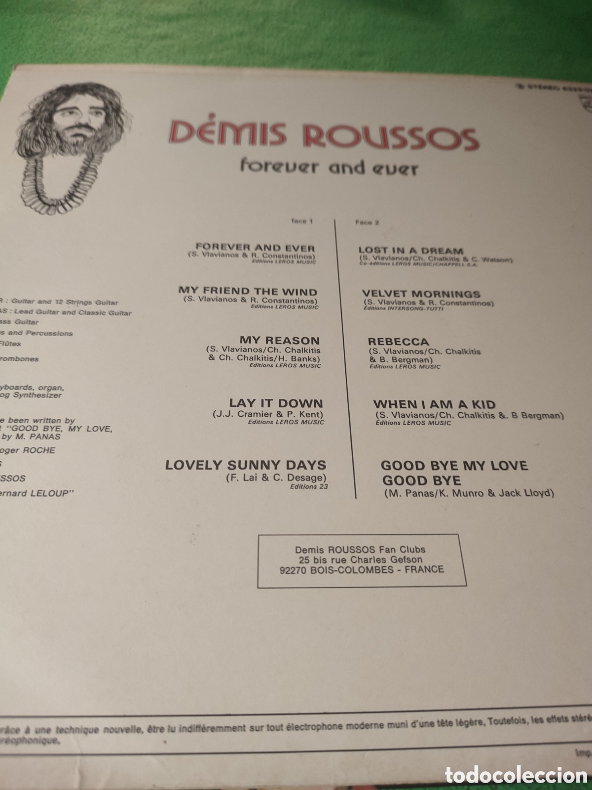 Discos de vinilo: Demis Roussos - Forever and ever 1971 - Foto 2
