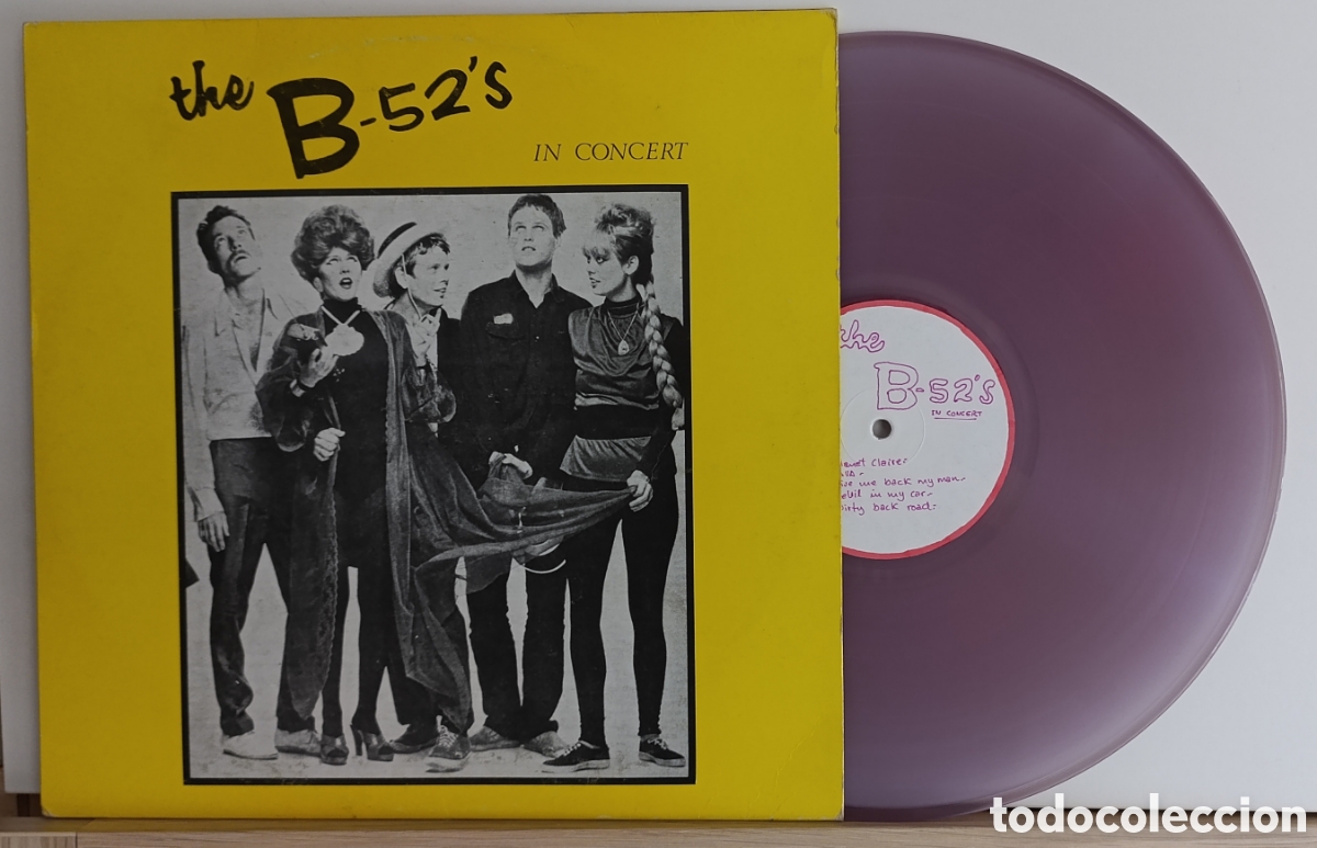 Discos de vinilo: THE B-52'S &ndash; IN CONCERT 1980 LP PURPLE TRANSPARENT 80'S EARLY 90'S NEW WAVE SYNTH POP
