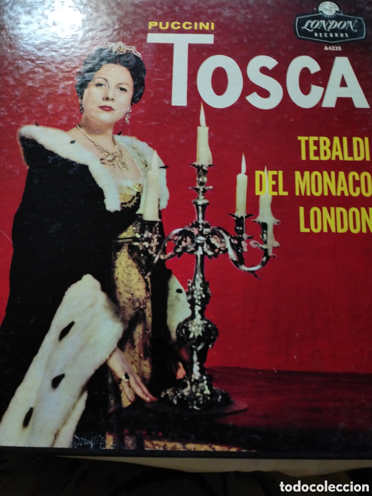 Discos de vinilo: TOSCA - PUCCINI - TEBALDI DEL MONACO - LONDON RECORDS - A4235 - 2 LP.
