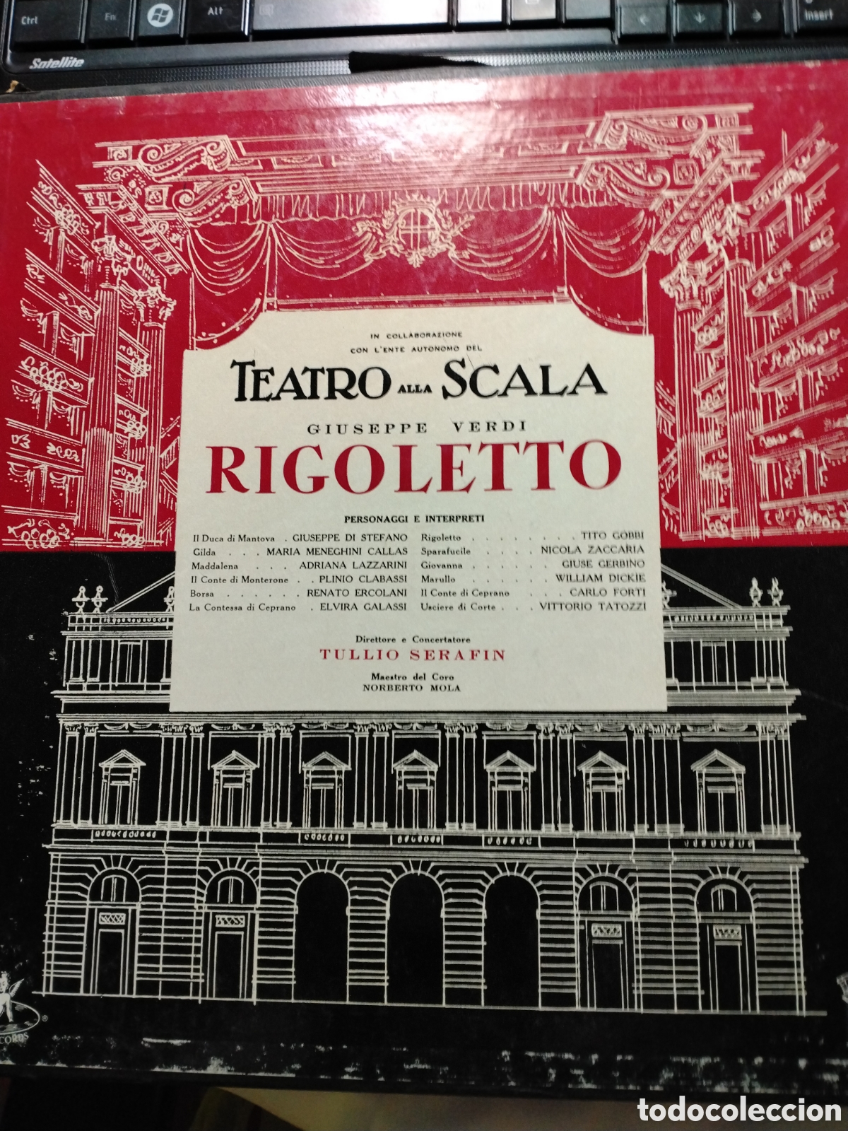 Discos de vinilo: RIGOLETTO-G. VERDI-TEATRO ALLA SCALA MILAN-TULLIO SERAFIN-MARIA CALLAS, DI STEFANO-ANGEL RECORDS-3LP