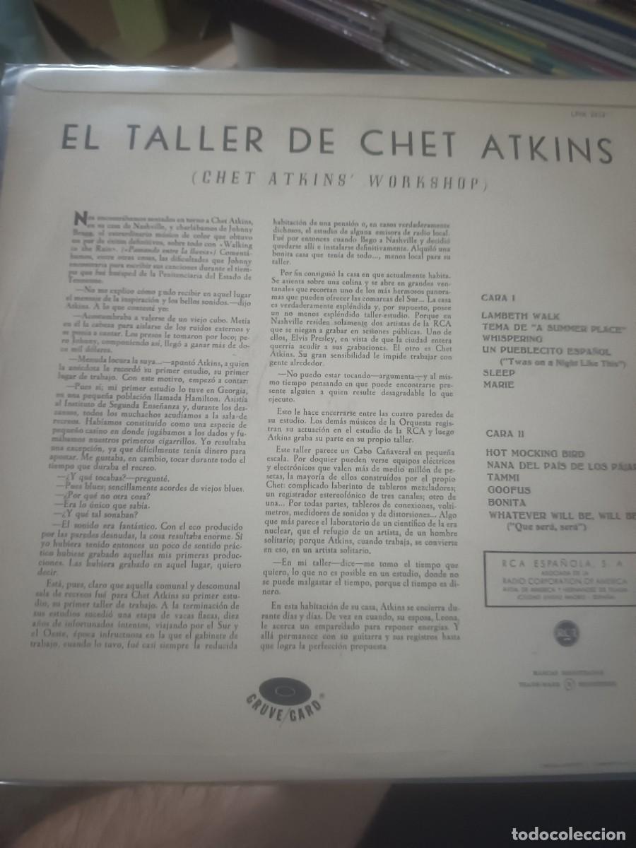 Discos de vinilo: DISCO LP CHET ATKINS , WORKSHOP - Foto 2