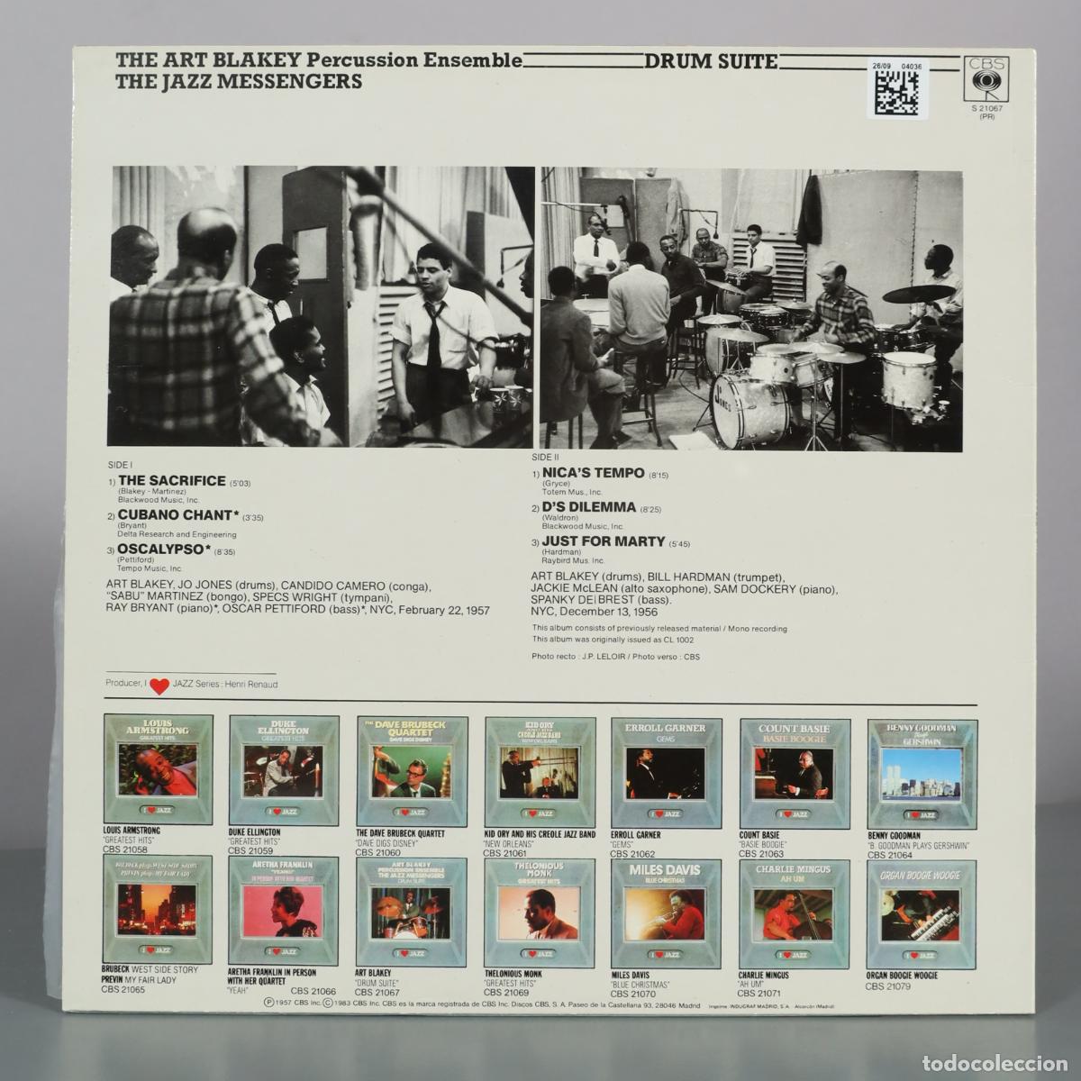 Discos de vinilo: LP. Art Blakey Percussion Ensemble - The Jazz Messengers - Drum Suite - Foto 2