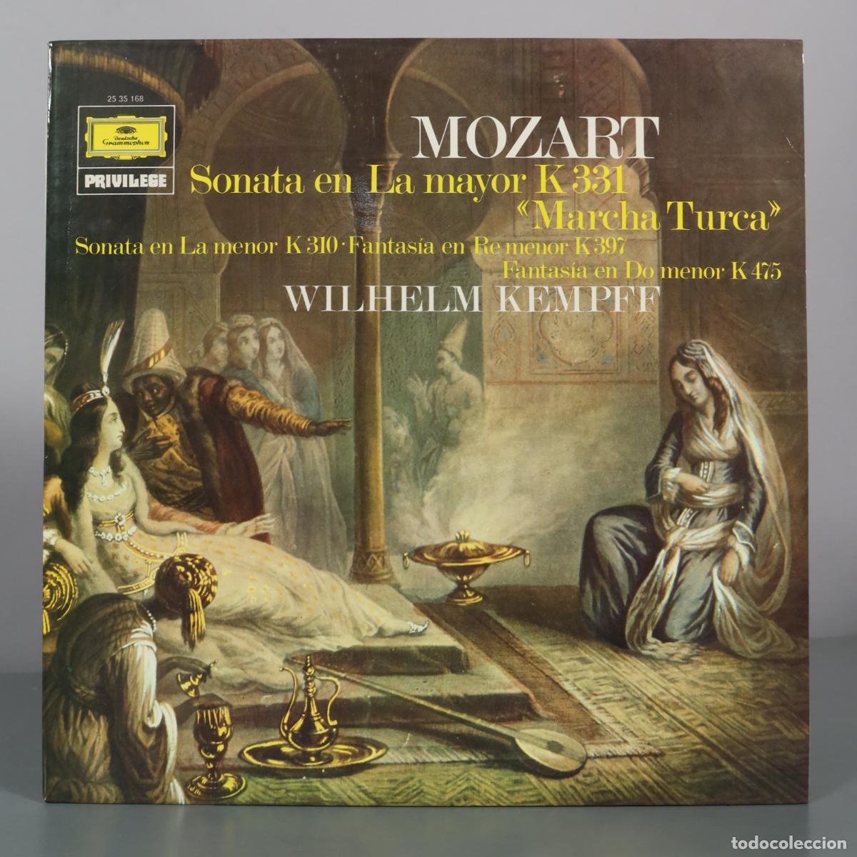 Vinyl records: LP. Sonata en La mayor K 331 - Marcha Turca - Sonata en La menor K 310 - Fantas&iacute;a en Re menor K 397