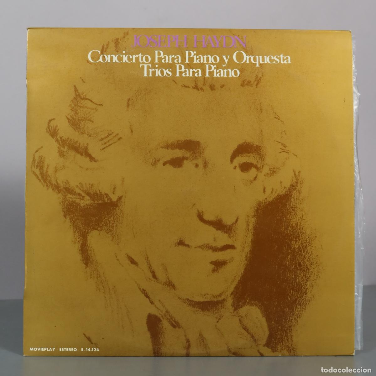 Discos de vinilo: LP. Concierto Para Piano y Orquesta - Tr&iacute;os Para Piano - Joseph Haydn - Movieplay
