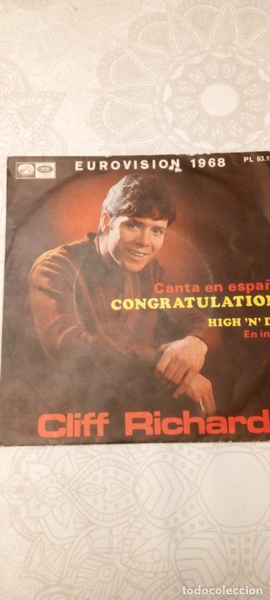 Discos de vinilo: Disco Single Congratulations Cliff Richard - Foto 1
