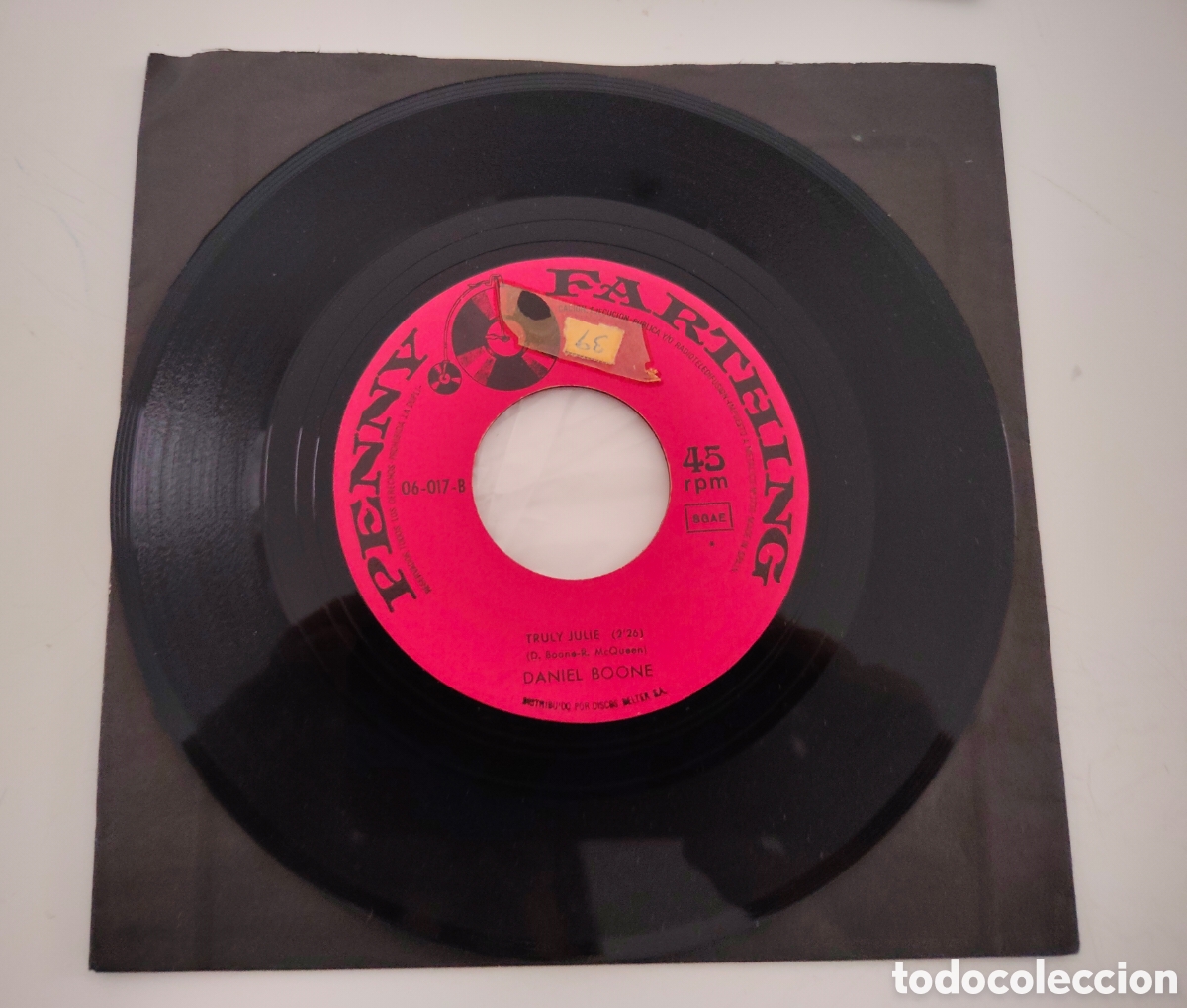 Discos de vinilo: DANIEL BOONE - Beautiful Sunday (1972) disco de vinilo single - Foto 4