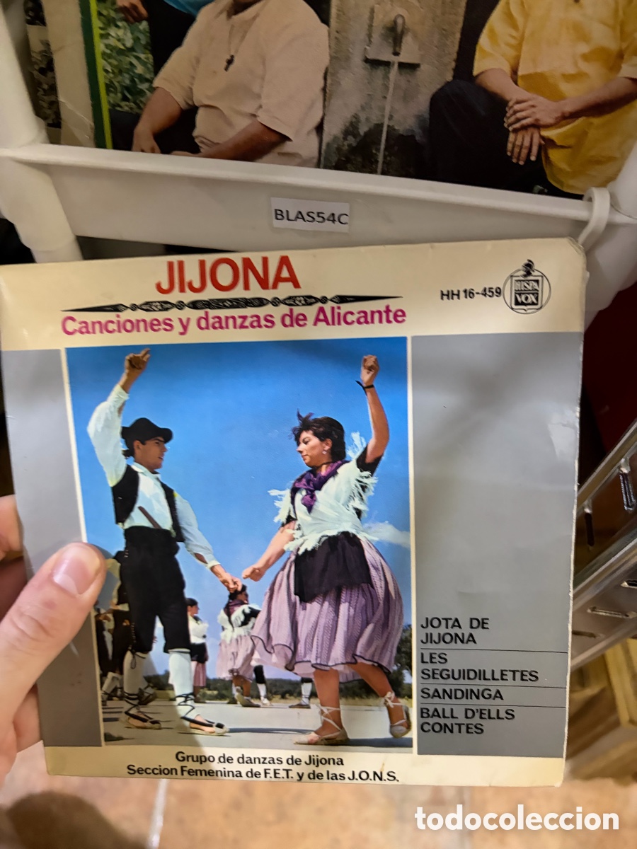 Discos de vinilo: BLAS54C JIJONA Canciones y danzas de Alicante disco vinilo peque&ntilde;o