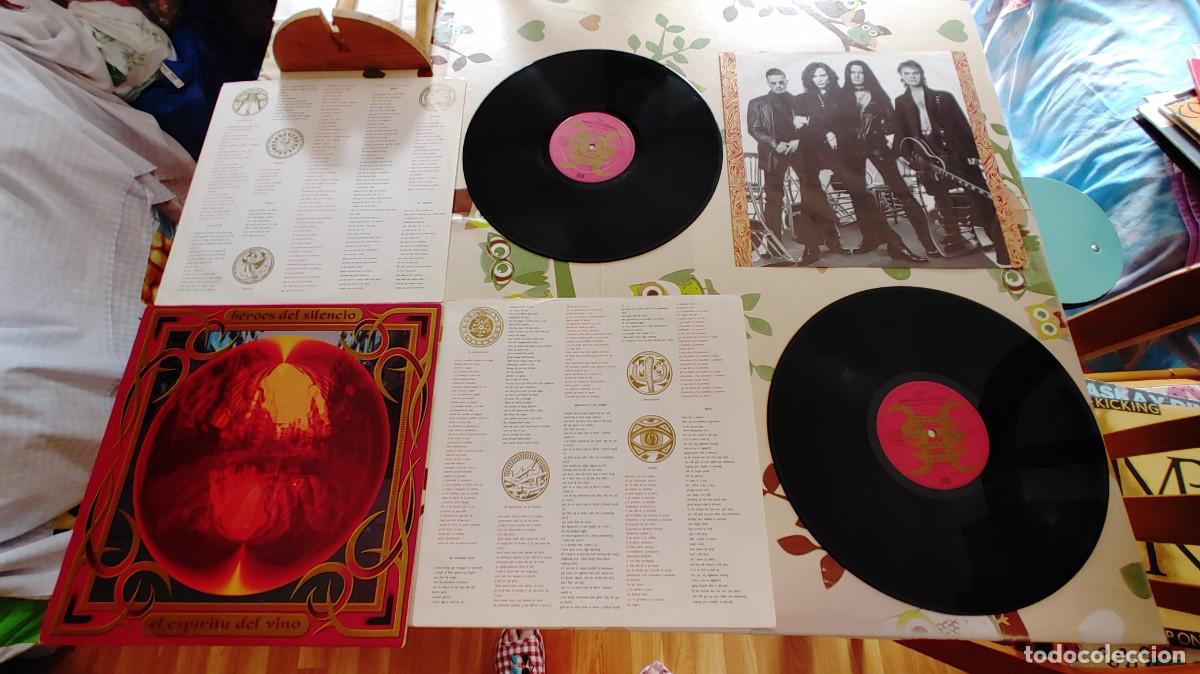 Discos de vinilo: HEROES DEL SILENCIO-LP DOBLE EL ESPIRITU DEL VINO-ENCARTE LETRAS 1993