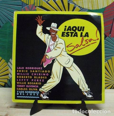 Discos de vinilo: Disco Vinilo &iexcl;Aqu&iacute; est&aacute; la salsa! - Lalo Rodriguez y otros