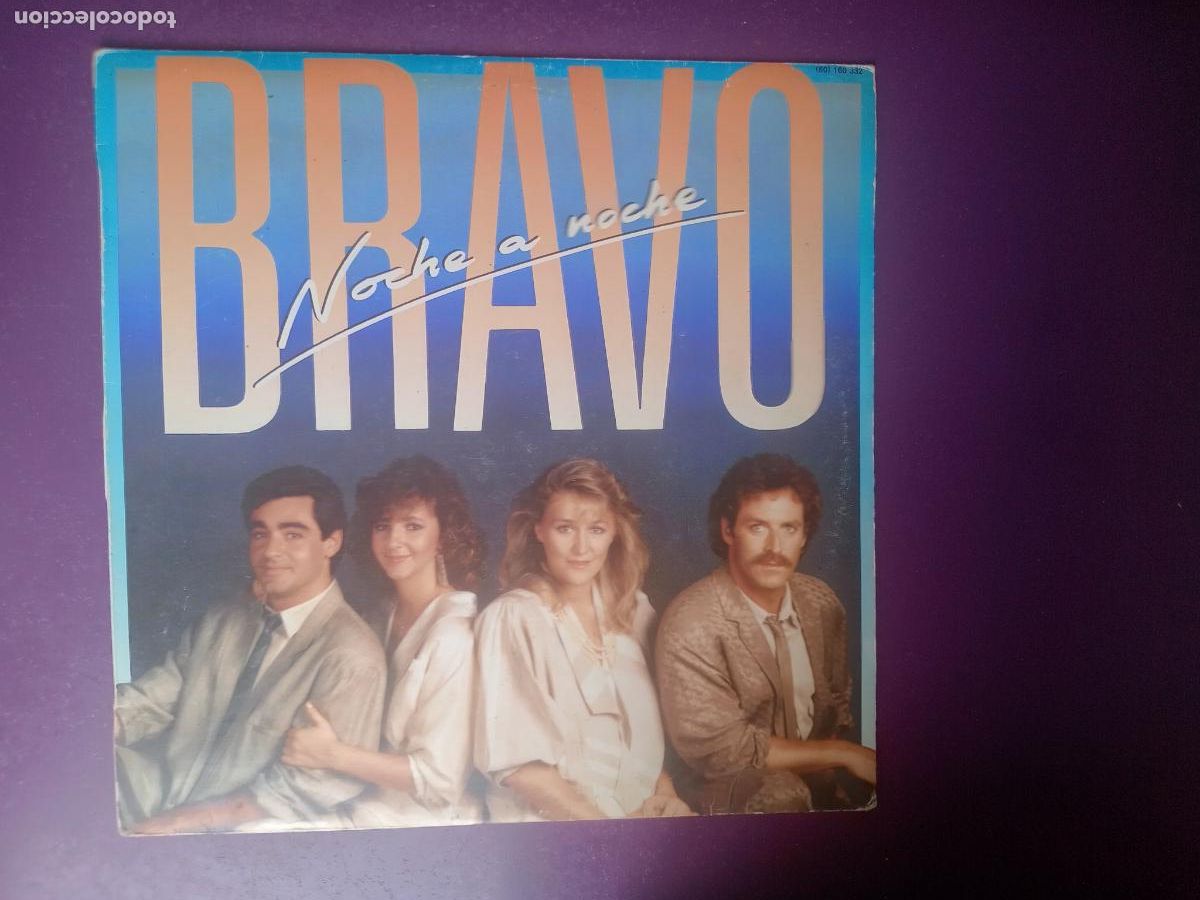 Discos de vinilo: BRAVO &lrm;&ndash; NOCHE A NOCHE - LP HISPAVOX 1985 - MUY POCO USO - MELODICA POP BALADA 80'S