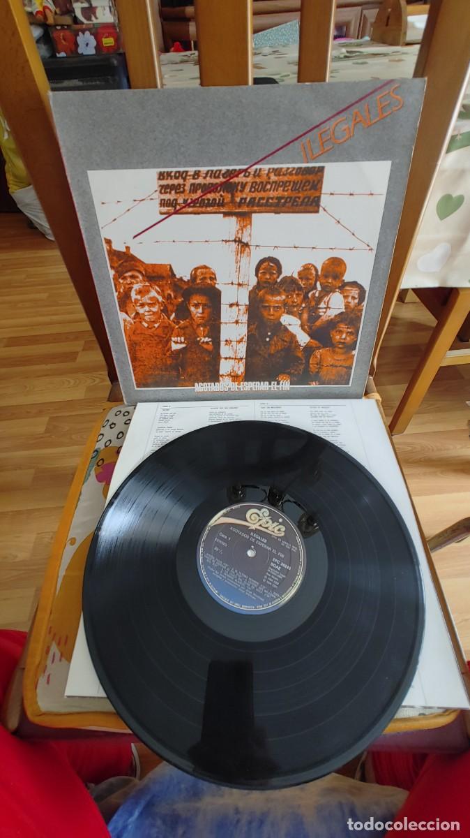 Discos de vinilo: ILEGALES-LP AGOTADOS DE ESPERAR EL FIN-ENCARTE LETRAS