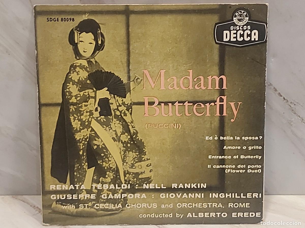 Discos de vinilo: MADAME BUTTERFLY | RENATA TEBALDI | EP-DECCA SDGE 80098 | TRICENTRO | MBC *** - Foto 2