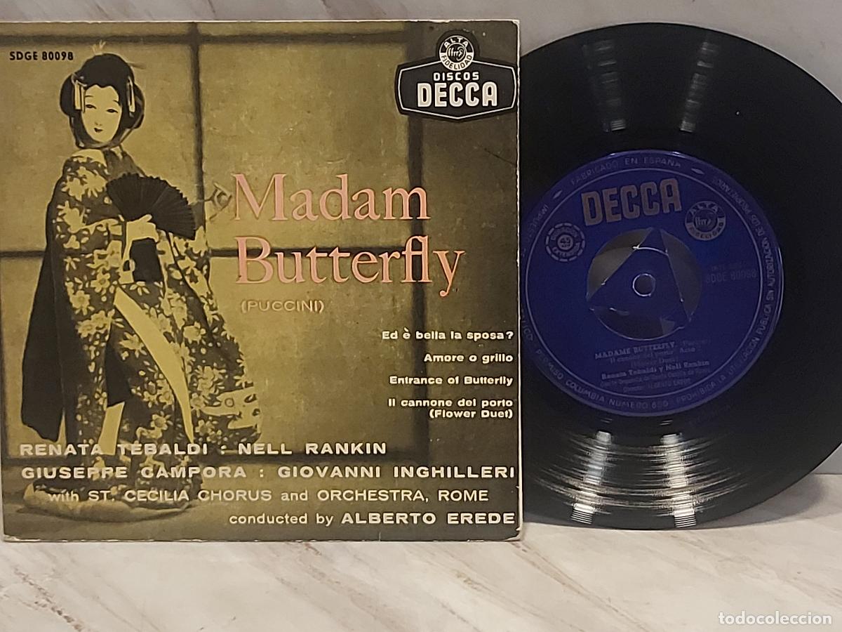 Discos de vinilo: MADAME BUTTERFLY | RENATA TEBALDI | EP-DECCA SDGE 80098 | TRICENTRO | MBC ***