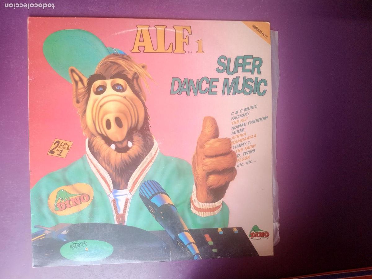 Discos de vinilo: ALF 1 - Super Dance Music - DOBLE LP DINO 1991 ELECTRONICA, DISCO, HOUSE - KLF, NOMAD, ETC, 19 TEMAS