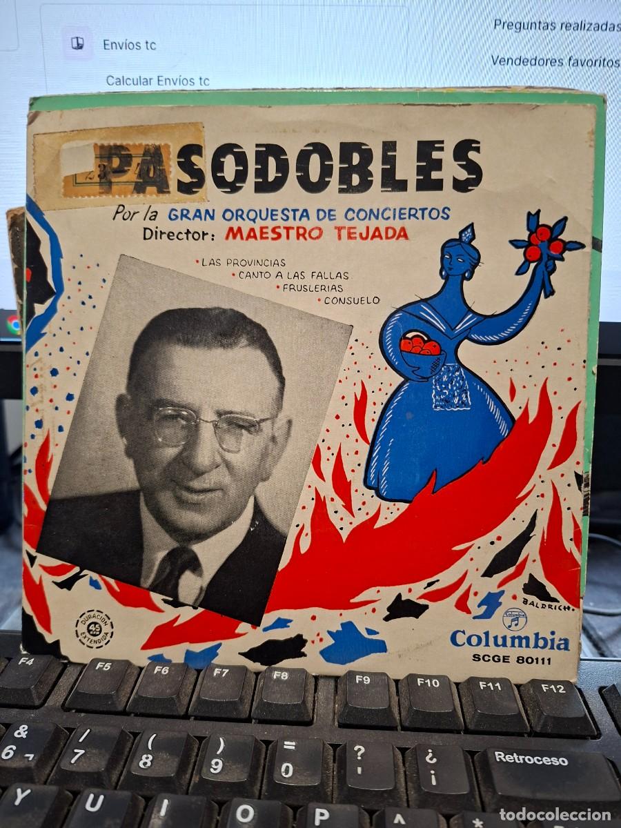 Discos de vinilo: MAESTRO TEJADA Y SU GRAN ORQUESTA - PASODOBLES - EP DE VINILO
