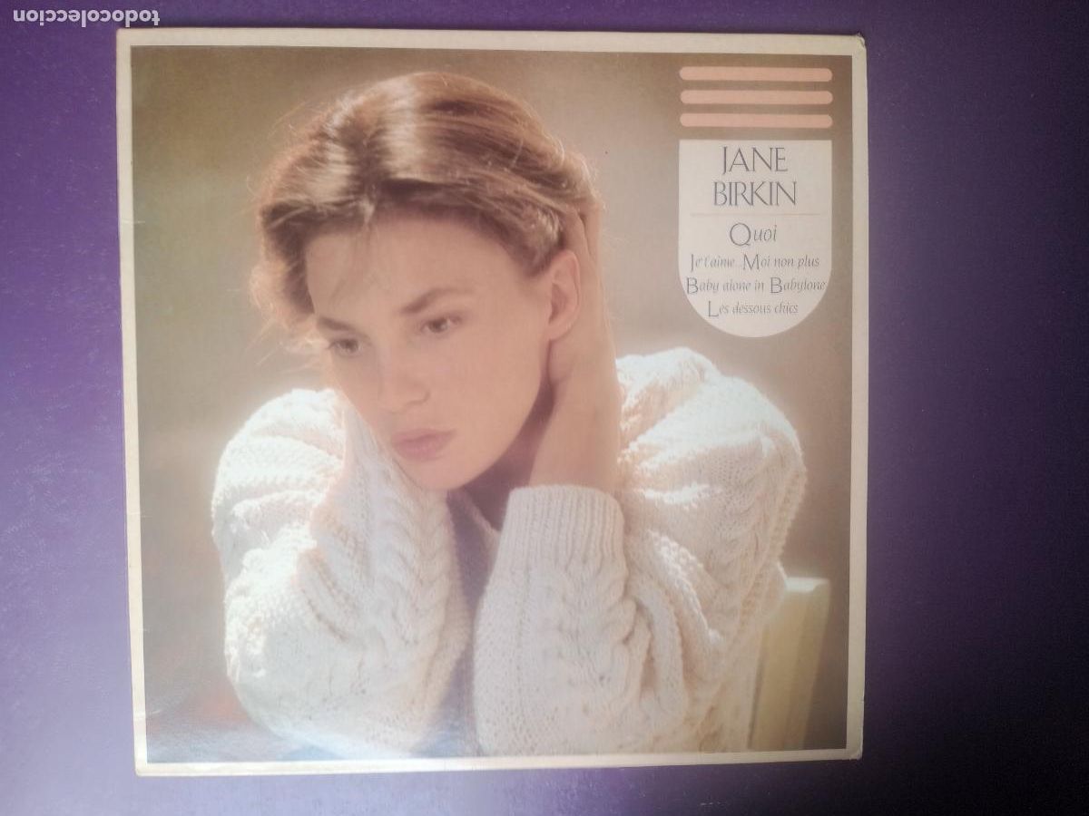 Discos de vinilo: Jane Birkin &lrm;&ndash; Quoi - LP PHILIPS 1986 - RECOPILACION 12 EXITOS CHANSON POP FRANCIA - GAINSBOURG