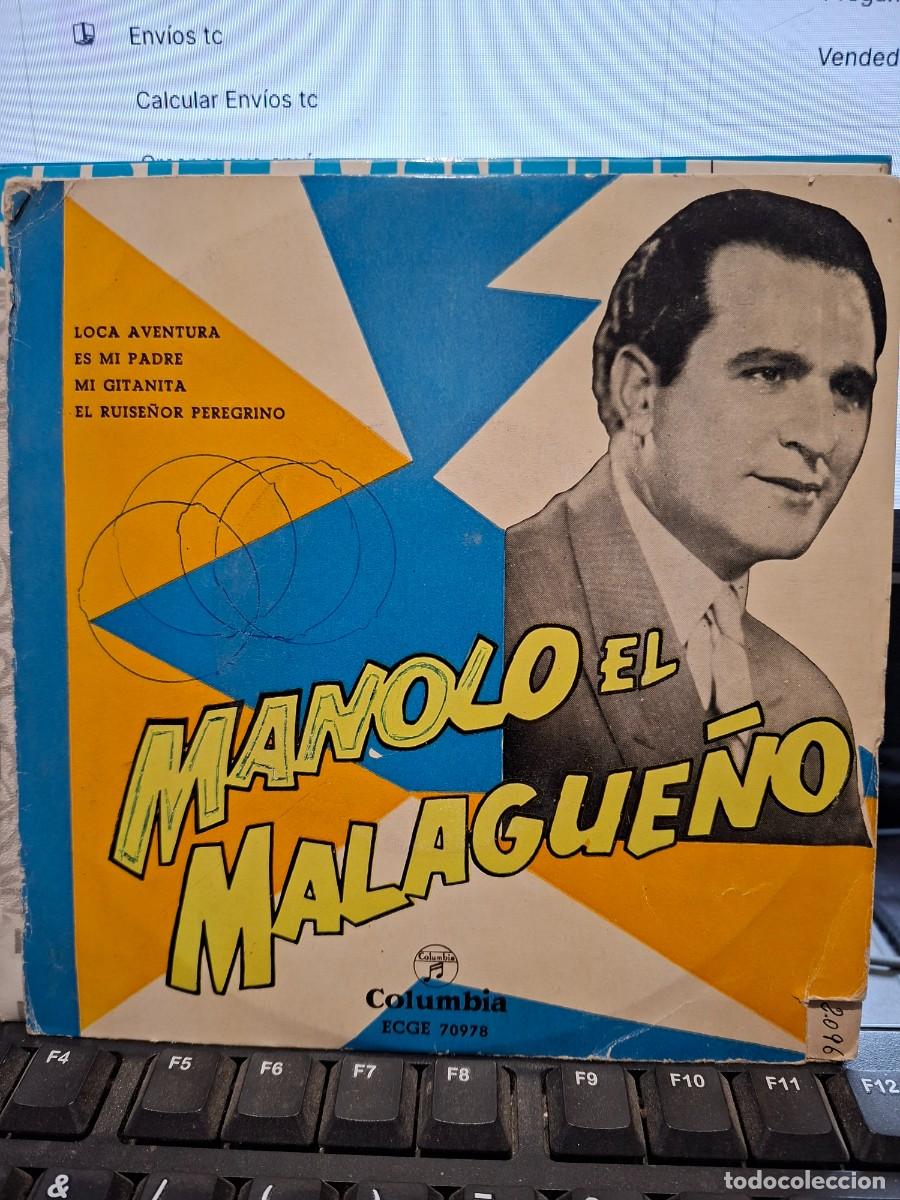 Discos de vinilo: MANOLO EL MALAGUE&Ntilde;O - LOCA A VENTURA - EP DE VINILO
